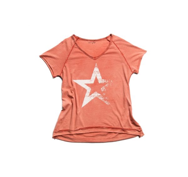 camiseta STAR coral manga corta